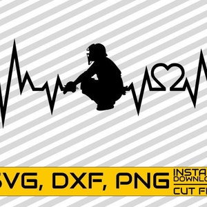 Baseball Player svg, Heart Beat svg, ECG svg, Heartbeatsvg, Sports svg, Hobby, Cuttable bestanden, File for Cricut, Silhouette, Instant download