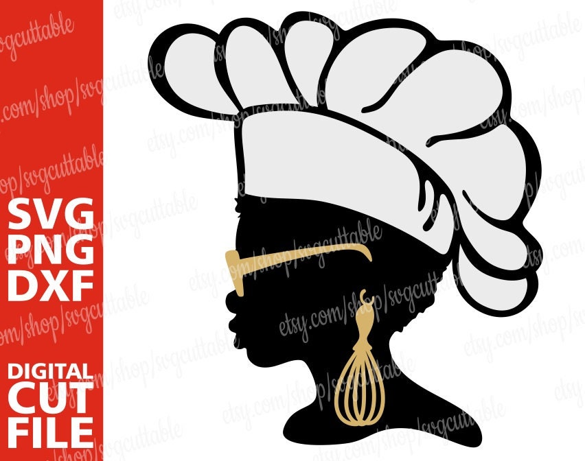 Download Black Woman Svg Chef Svg Head Chef Svg Afro Girl Svg Black Girl Magic Glasses Shades Digital Download Silhouette File For Cricut