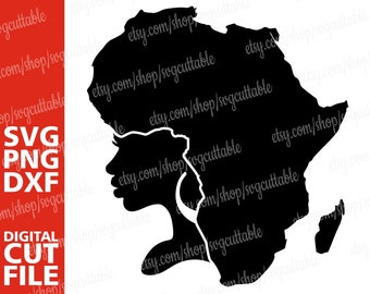 Black Woman svg, Africa map svg , Melanin svg, Black Woman svg, Woman Shade, Black Girl Magic, Digital Download, Silhouette, File for Cricut