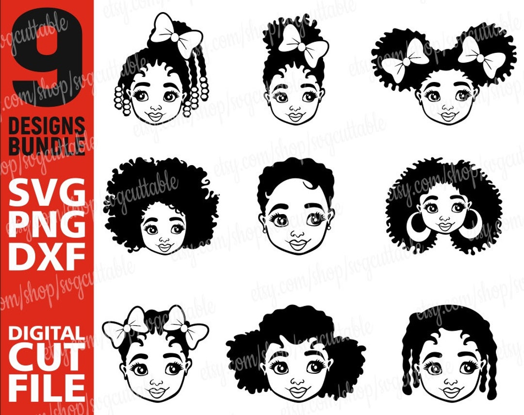 9x Black Girl Svg Bundle, Melanin Svg, Fashion Girl, Black Girl Magic