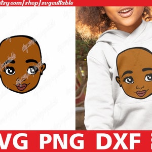 Bald Girl svg, Girl svg, Melanin svg, Doll svg, Afro Girl, Black Girl Magic svg, Print, Digital Download, Silhouette, File for Cricut