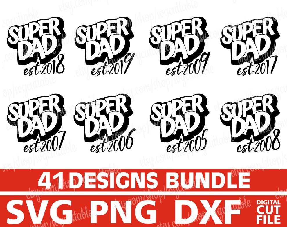 41x Super Dad Designs Bundle svg Father's Day svg | Etsy