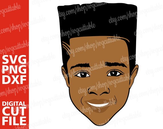 Black Boy With Natural Hair Svg Afro Boy Black Kids Svg Etsy