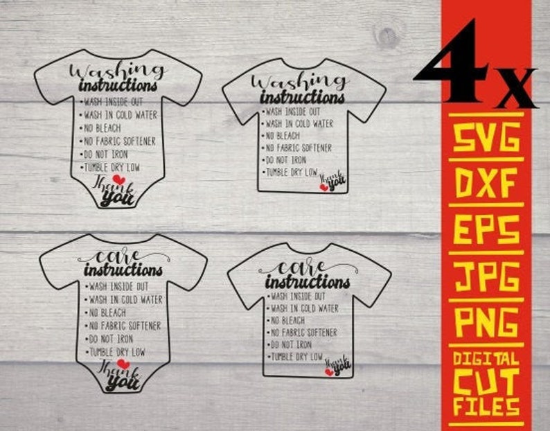 Download Clip Art Care Instruction Cards Svg T Shirt Svg Vector Pringitng 4x T Shirt And Baby Body Washing Instructions Svg Cuttable Care Cards Art Collectibles