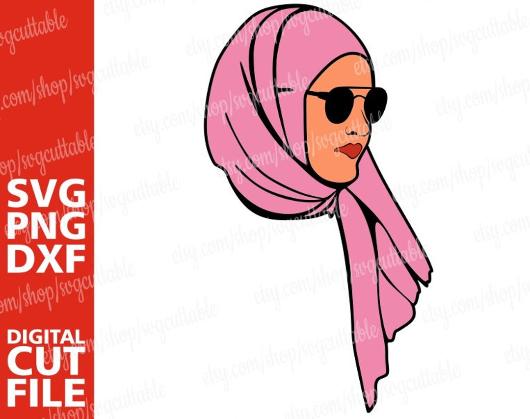 Muslim Woman Svg Hijab Svg Islam Nubian Muslimah Wear image