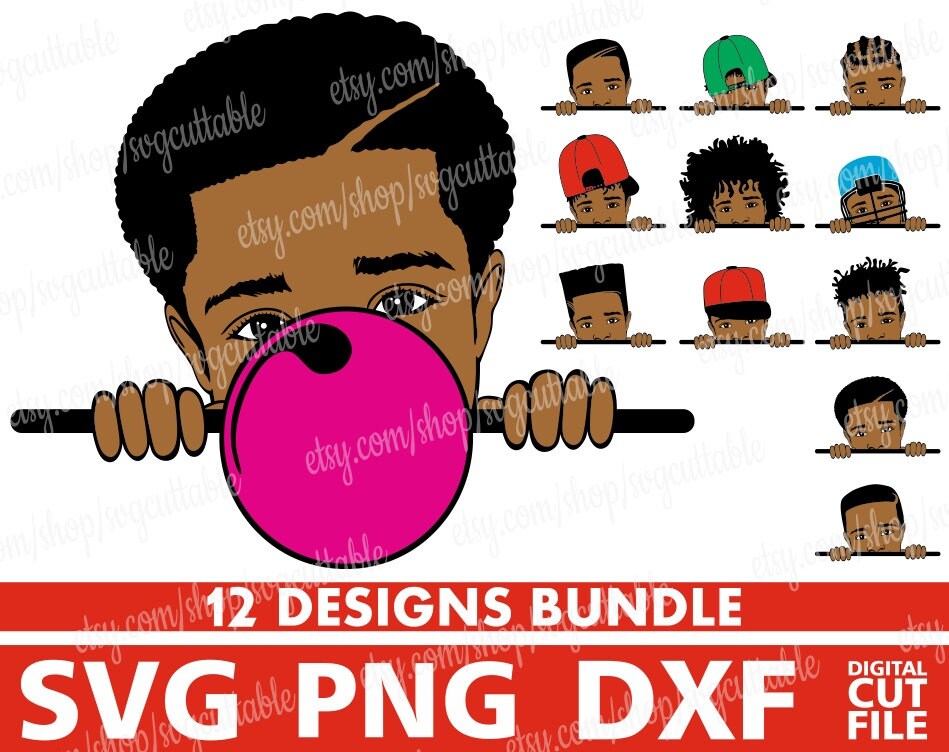 Download 12x Peeking Boy Bundle Svg Black Boy Svg Black Kids Svg Peek A Boo Dreadlocks Svg Silhouette Instant Download Cricut File Cut File