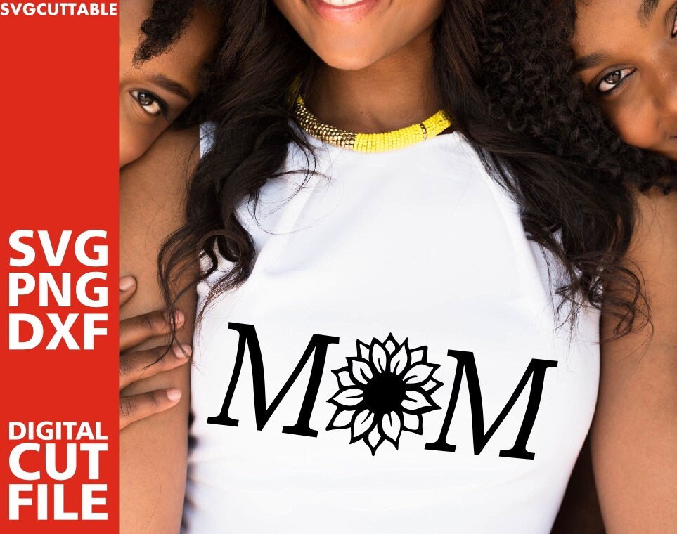Download Mom Svg Sunflower Svg Mother S Day Svg Flower Svg Mom Life Svg Black Woman Silhouette Instant Download Cricut File Cut File Digital