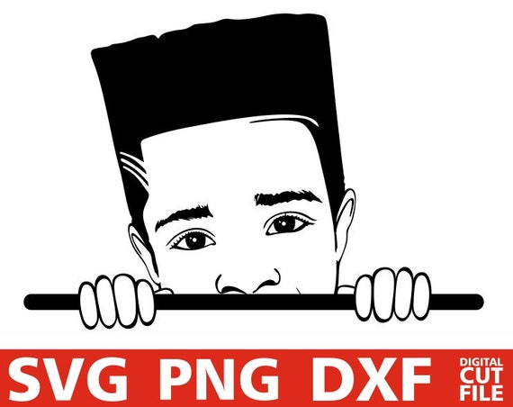 Download Peeking boy svg Hairstyle svg Peek a boo black boy Black ...