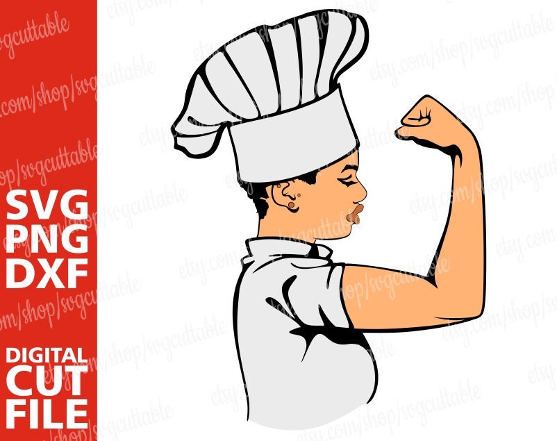 Download Chef Woman Svg Head Chef Svg Afro Girl Svg Black Girl Magic Strong Woman Svg Melanin Svg Digital Download Silhouette File For Cricut