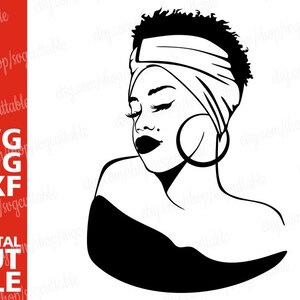 Afro Woman, SVG - Png - Pdf - Eps File, Personal and Commercial Use, T-Shirt SVG, Vector Art, Cricut, Silhouette, Queen Diva, girl