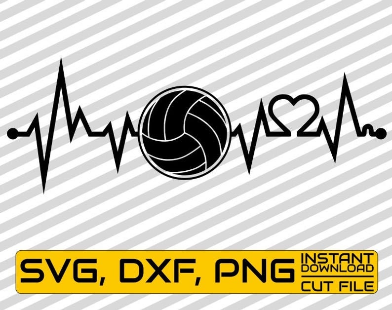 Download Sports Svg File For Cricut Hobby Instant Download Volleyball Svg Heartbeatsvg Vector Heart Beat Svg Life Cuttable Files Silhouette Clip Art Art Collectibles Keyforrest Lt
