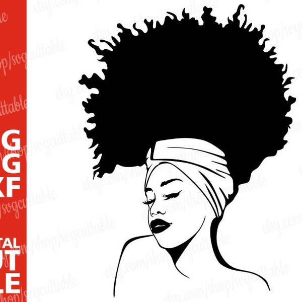 Black girl afro svg, band svg, afro lady svg, file, natural hair file, black woman, JPG file, queen, cut, cricut, vinyl afro, silhouette