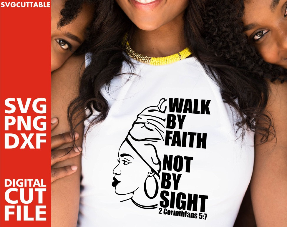 Download Black Woman In Headband Svg Christian Svg Afro Woman Svg Bible Verse Svg Sublimation Digital Download Silhouette File For Cricut