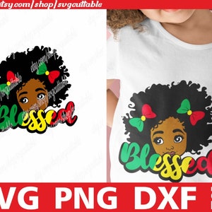 Peekaboo Black Girl Blessed svg, Afro Girl svg, Melanin, Afro Hair svg, Black History, Faith, Digital Download, Silhouette, File for Cricut