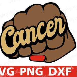 Cancer svg, Fist svg, Hand vector, Punch, Zodiac sign svg, Horoscope, Black girl magic, Silhouette,Instant download, Cricut file, Cut File