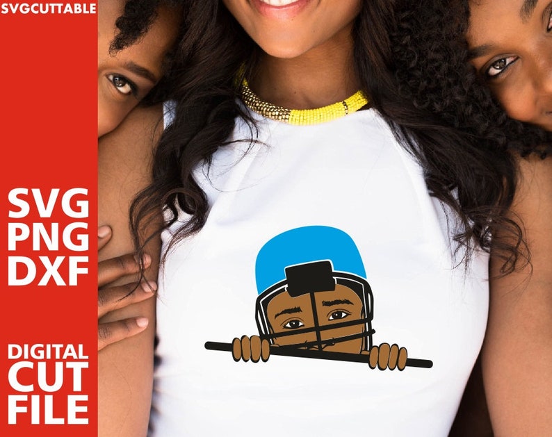 Download Peeking boy svg Football svg Peek a boo afro boy Black ...