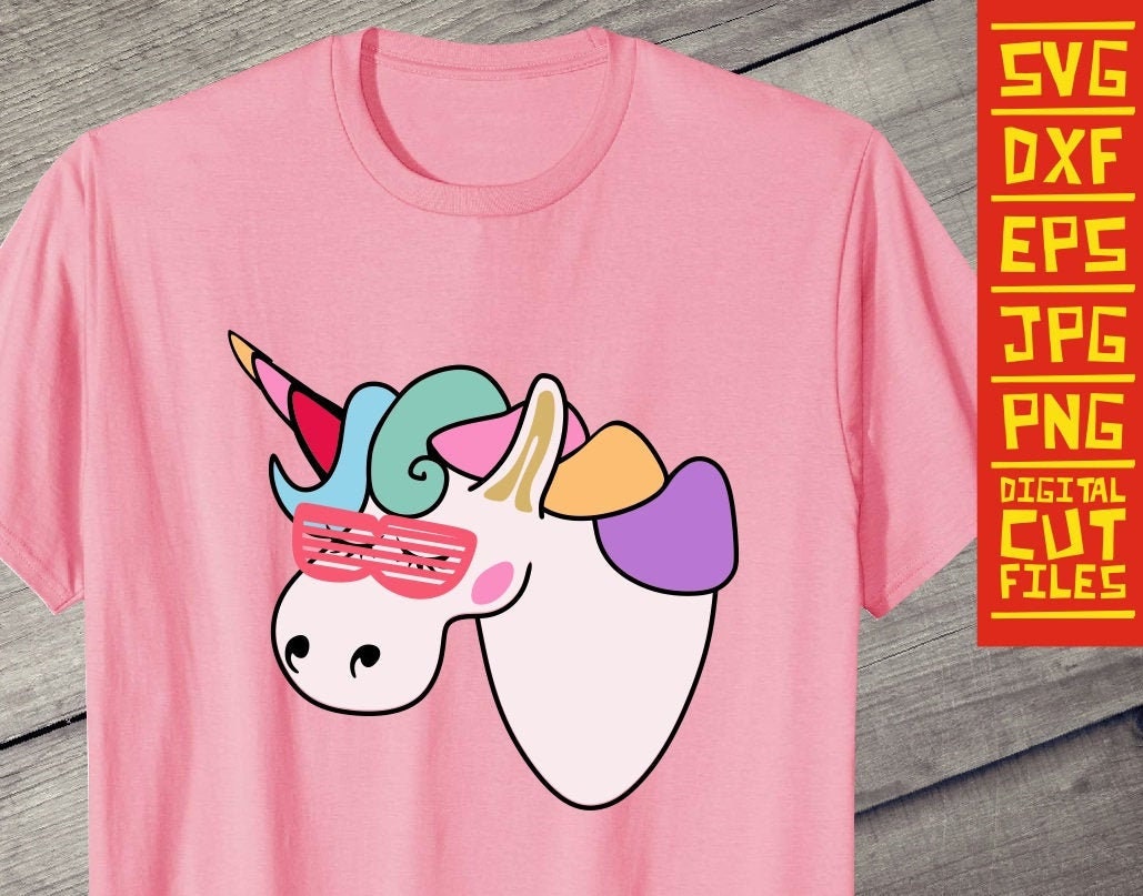 Download Unicorn With Sunglasses Svg Rainbow Svg Horse Svg Cuttable Vector Files Silhouette Printable Cricut Digital File Instant Download