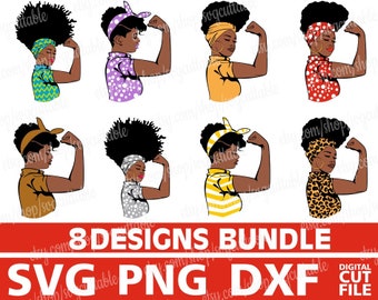 African American Woman Pin Up SVG, Afro Woman Clipart (Digital Files)