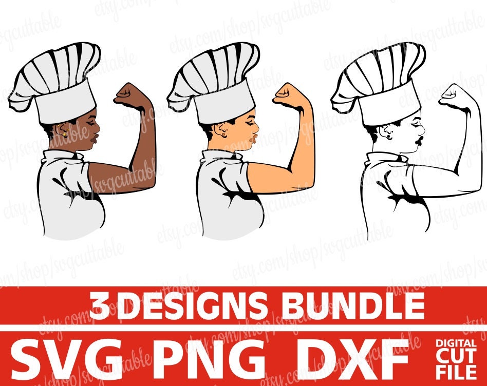 Download 3x Strong Woman Bundle Svg Head Chef Svg Black Girl Magic Girl Power Svg Melanin Svg Digital Download Silhouette File For Cricut