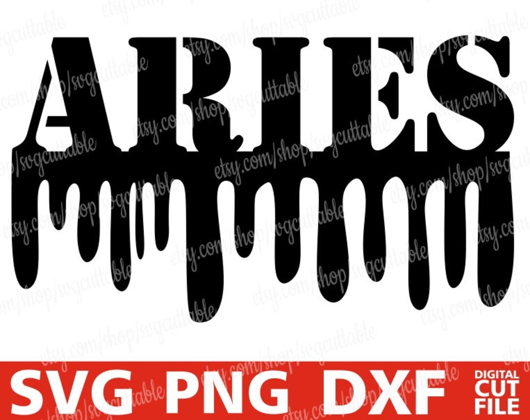 Bélier svg Dripping mots Zodiac signe svg Horoscope Etsy France