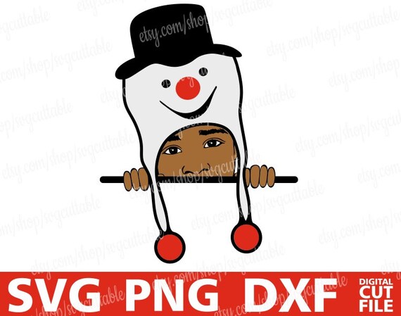 Download Peeking Boy With Snowman Hat Svg Christmas Peek A Boo Svg Etsy