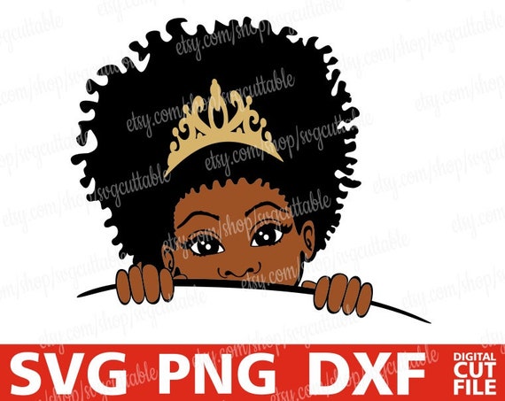 Download Free Peeking Girl Svg Afro Hair Peek A Boo Girl Black Queen Etsy SVG Cut Files