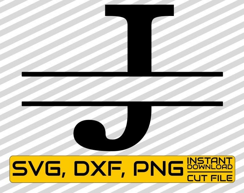 Download Split Letter Monogram svg Letter J svg Calligraphy vector | Etsy