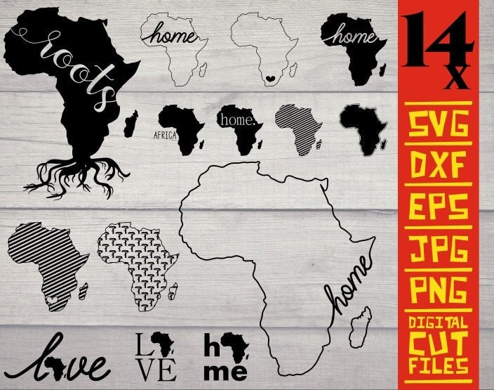 Download 14x Africa Roots Svg Africa Svg Africa Maps Svg Black History Svg Afro Woman Svg Cuttable Vector Files Cricut Silhouette Jpg