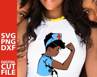 Strong Black Woman Svg Nurse Svg Girl Power Stethoscope | Etsy