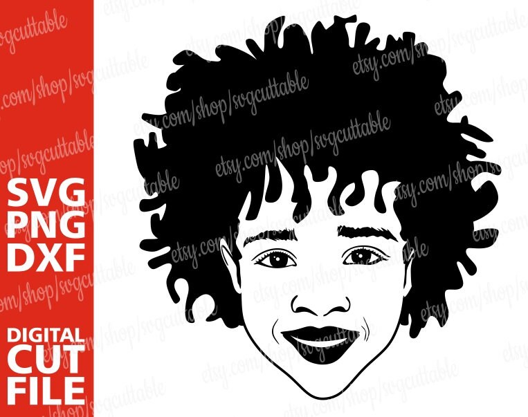 Download Black Boy Svg Afro Hair Svg Afro Boy Black Kids Svg Black Man African Silhouette Instant Download File For Cricut Cut File Print