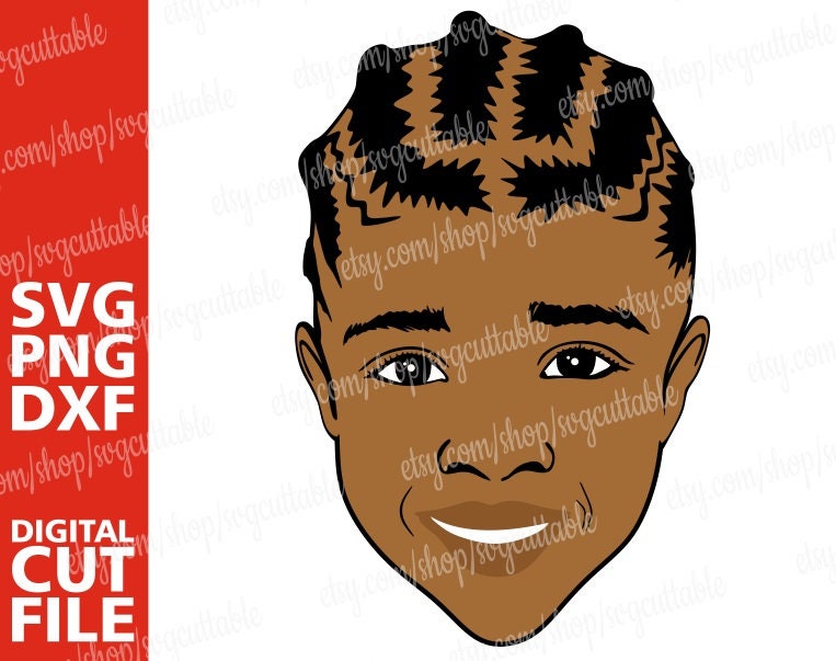 Download Afro Boy With Dreadlocks Svg Black Boy Black Kids Svg Black Man African Braids Men Silhouette Instant Download Cricut File Cut File