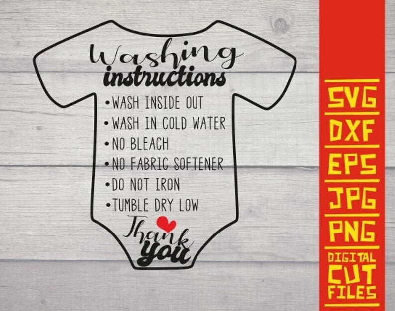Download 4x T Shirt And Baby Body Washing Instructions Svg Care Instruction Cards Svg Pringitng T Shirt Svg Cuttable Care Cards Vector
