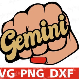 Gemini svg, Fist svg, Hand vector, Punch, Zodiac sign svg, Horoscope, Black girl magic, Silhouette,Instant download, Cricut file, Cut File