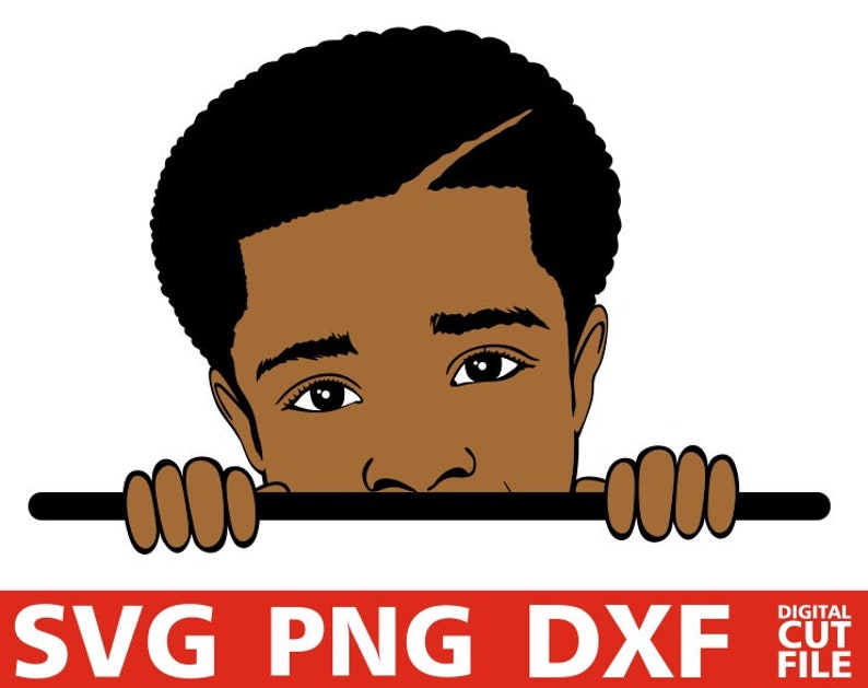 Download Peeking boy with afro hair svg Peek a boo afro boy Black ...