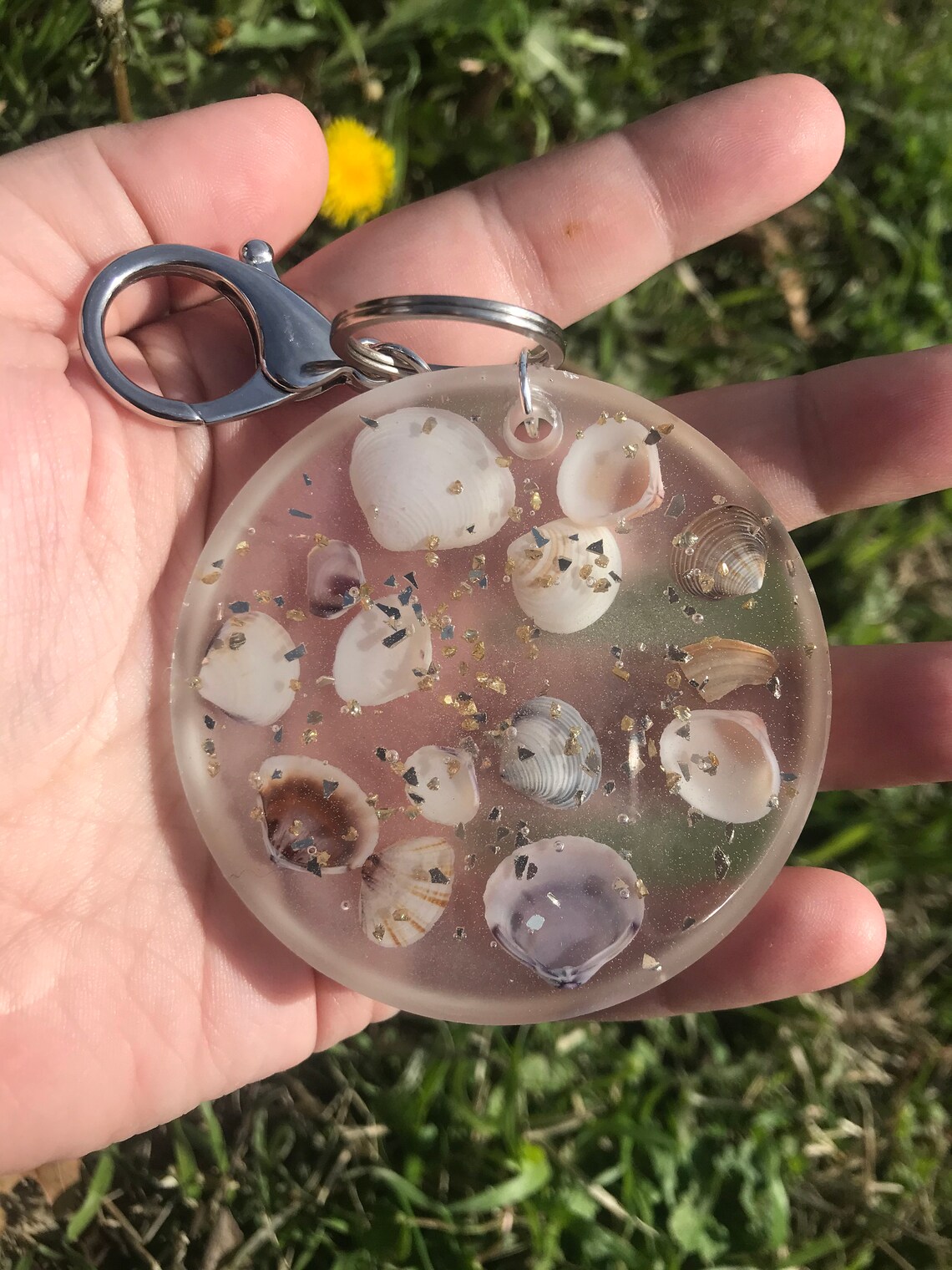 Seashell Keychain Etsy