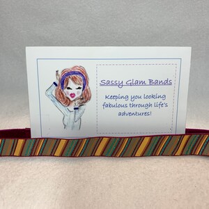 Diagonal stripes in a variety of autumnal shades with shimmer accent on grosgrain 5/8&quot; width headband