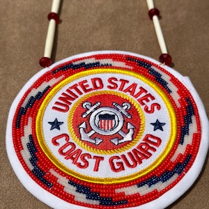 Beaded Medallion United States Coast Guard Patch USCG