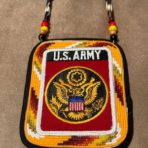 Beaded Medallion United States Army Beaded Patch