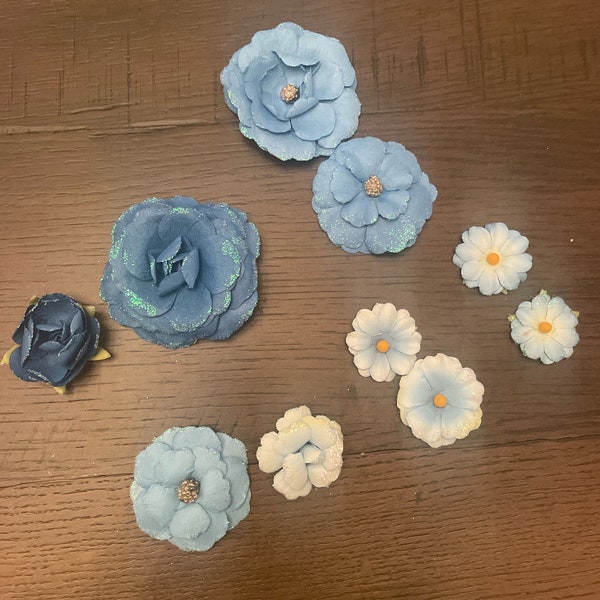 Cochlear Implant Decor - Blue Flowers