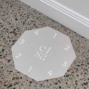Voor en na foto vloer sticker sticker | Esthetische kliniek, plastische chirurgie, cosmetische wenkbrauwen, tandheelkunde