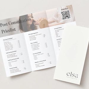 Chic, Editable Post-Consultation Brochure | TGA-Compliant Clinic Resource | Trifold Canva Template for Australian Injectors & Skin Clinics