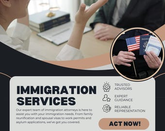 Immigration Law Firm Social Media Ad – Editable Canva Consultation Video Template for Attorneys, Lawyers & Immigration Services
