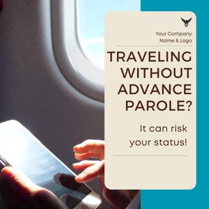 Advance Parole Canva Template: Attorney Immigration Service Marketing