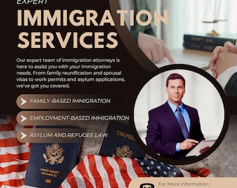 Immigration Legal Service Instagram Post – Editable Canva Template for Law Firms, Consultants & Immigration Consultation Marketing