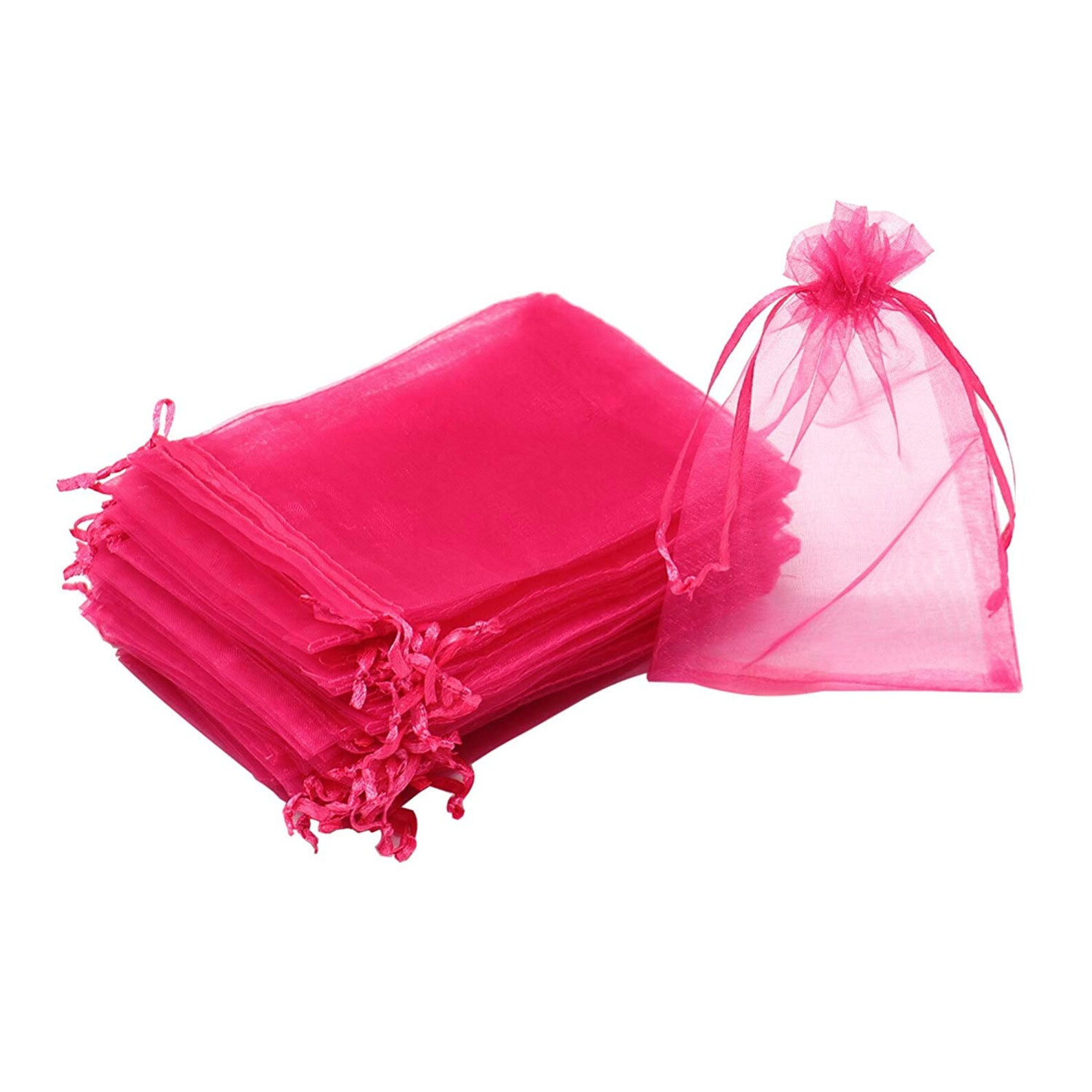 Organza Bags 10CT 4x6inch Lip Gloss Bags Hot Pink Drawstring Etsy