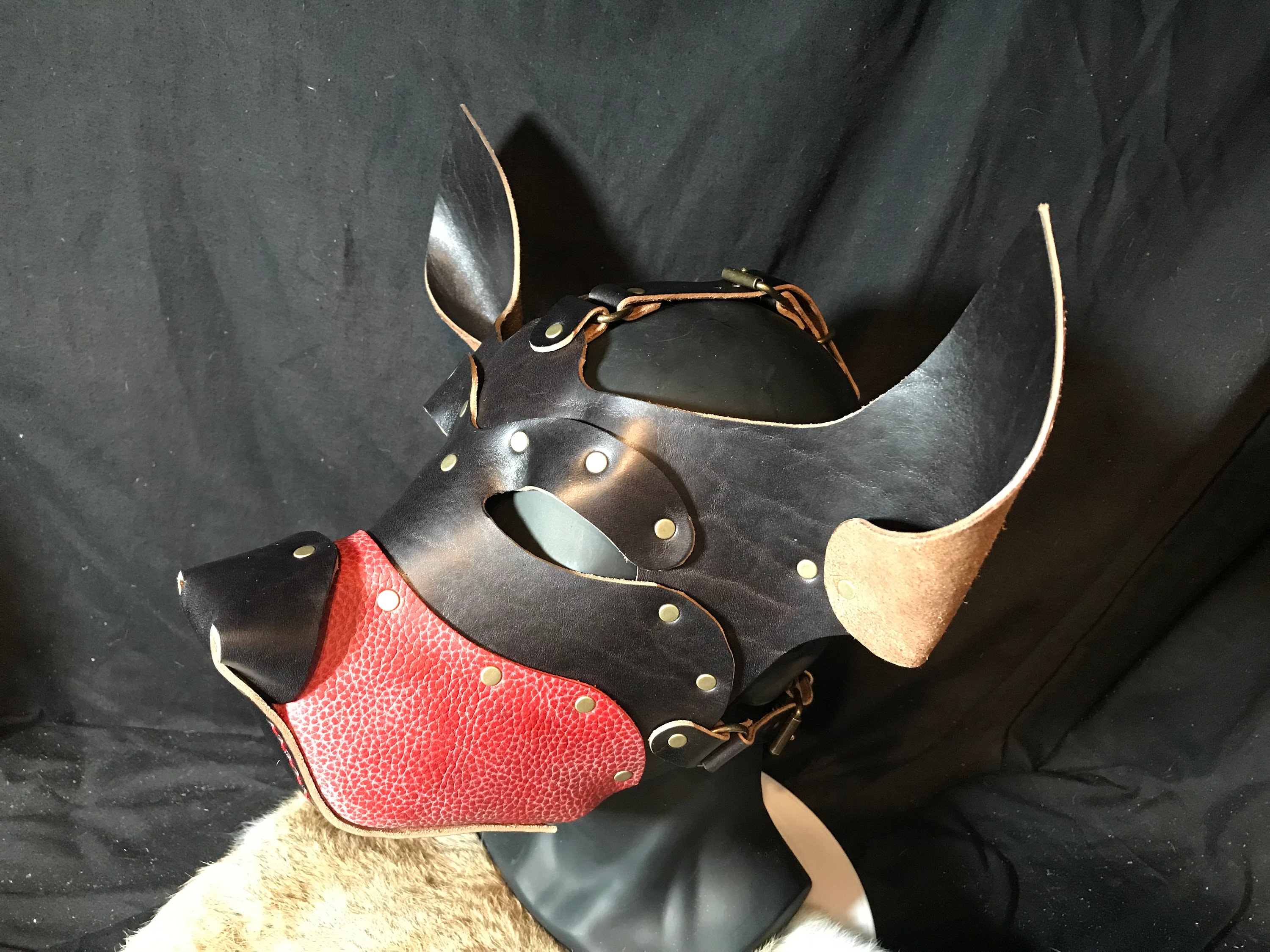 Genuine Leather Handmade Dog Pup Mask Puppy PetPlay Pet Play Etsy