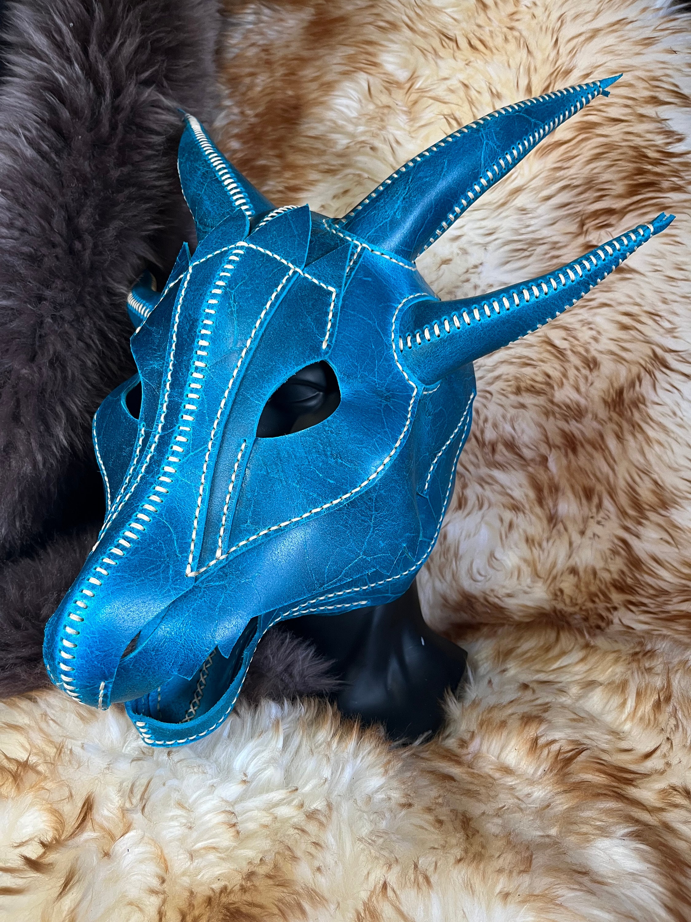 Leather Dragon Mask 