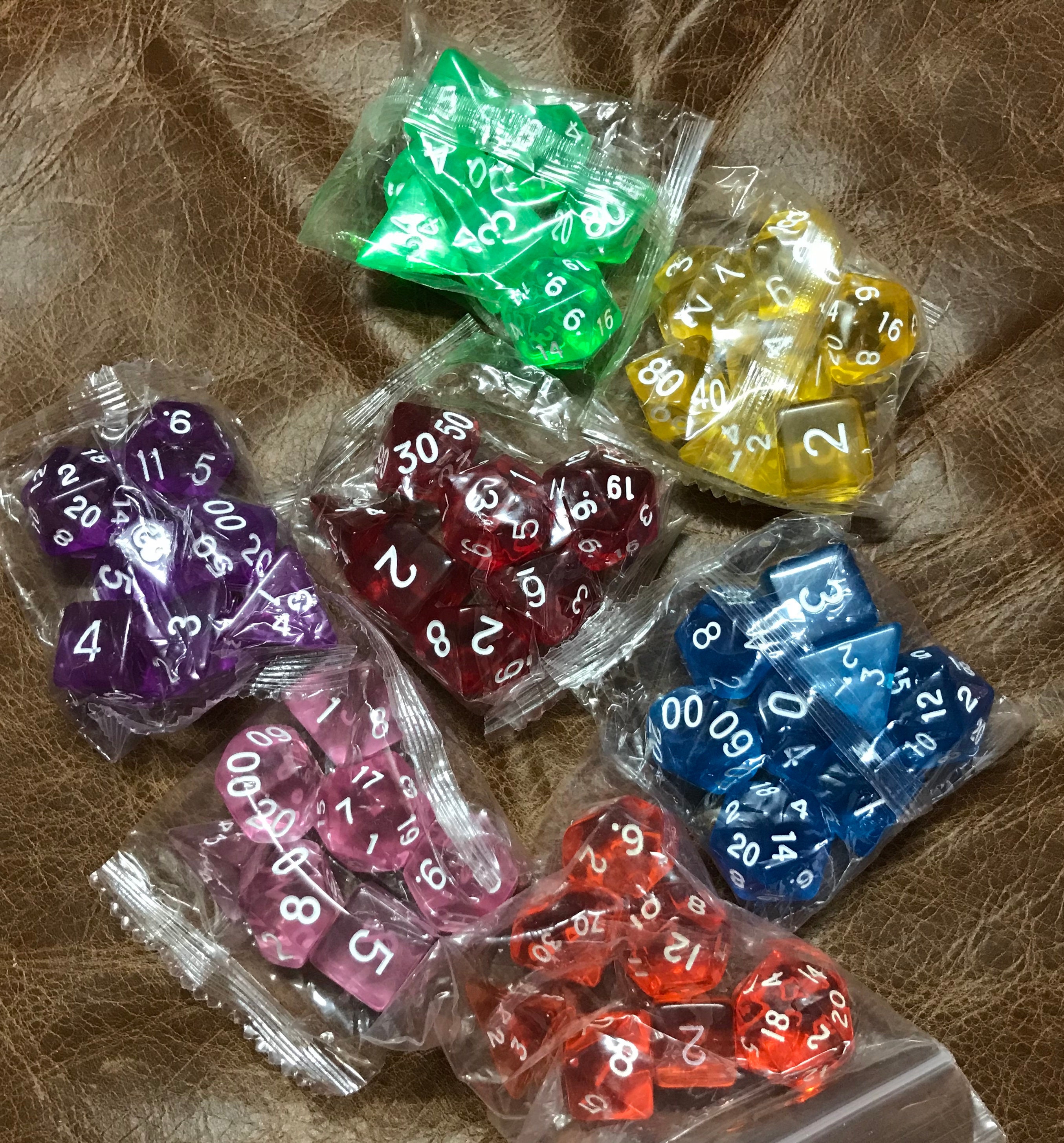 Bulk Gemmed 7 x sets of Multi sided dice 7 dice sets War Etsy