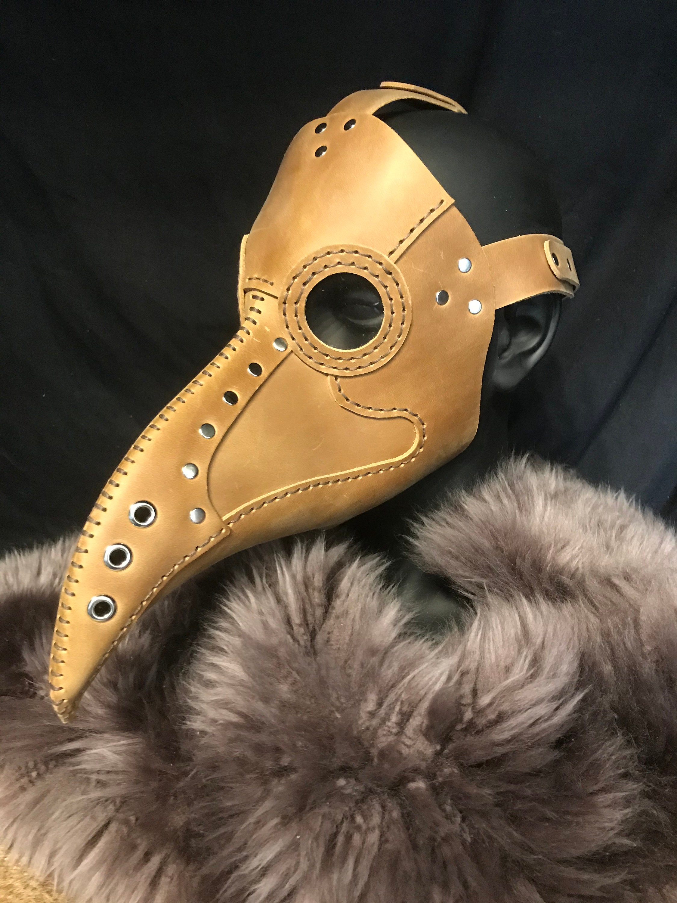 Máscara De Médico De La Peste Steampunk Con Capa, Guantes Y Bastón – Disfraz De Halloween Gótico De Cuero Para Adultos Y Adolescentes