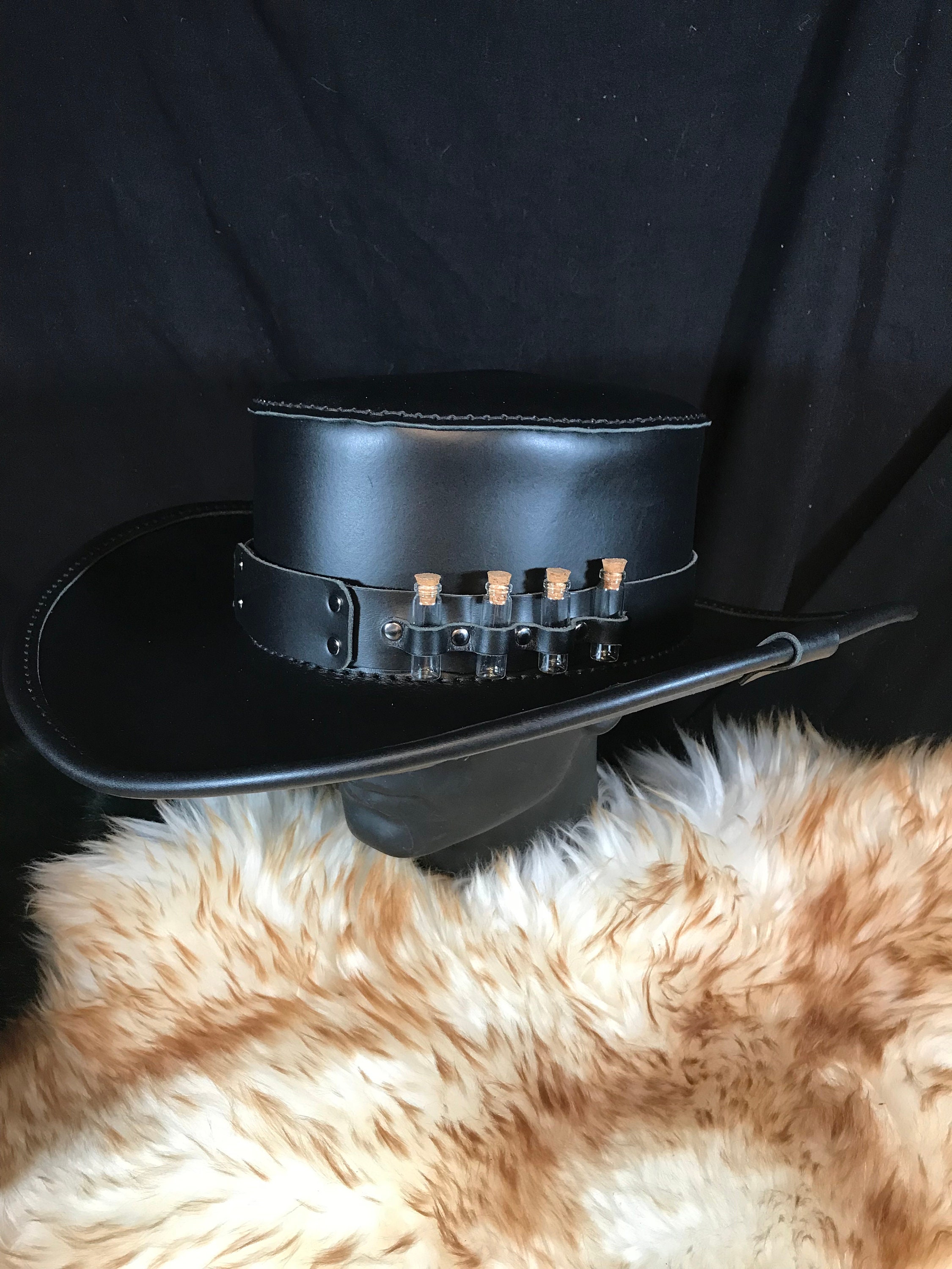 Genuine Leather Handmade Hand Stitched Plague Doctor Hat